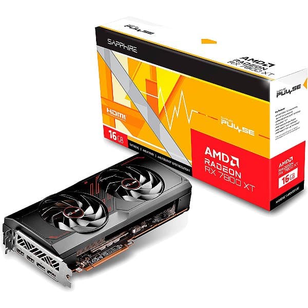 Placa de Video Sapphire Radeon RX 7800 XT Pulse 16GB GDDR6 256bit - 11330-02-20G