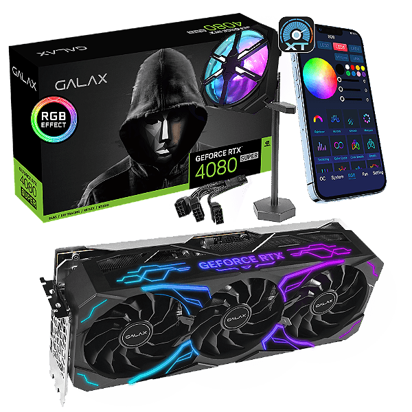 Placa de Video Galax GeForce RTX 4080 SUPER SG 1-Click OC 16GB GDDR6X 256 bit - 48SZM6MD9RSG