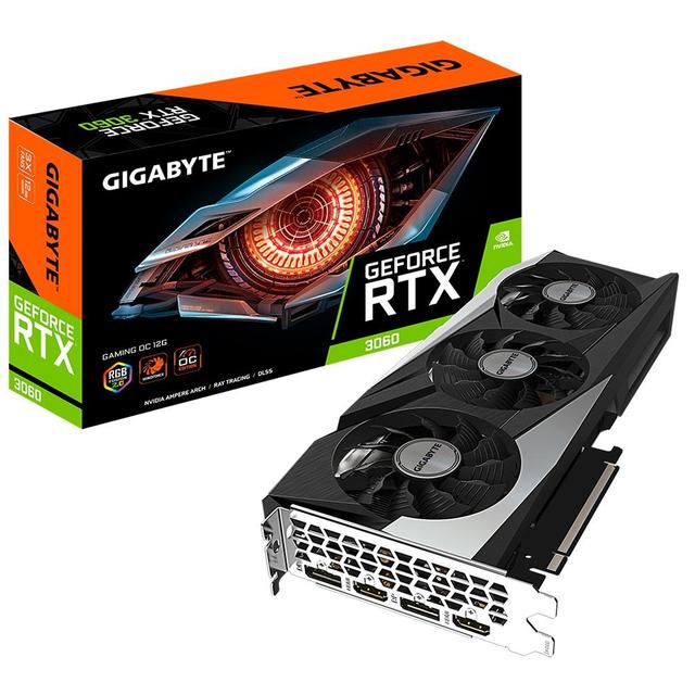 Placa de Video RTX 3060 Gaming OC Gigabyte GeForce, 12 GB GDDR6, LHR, Ray Tracing - GV-N3060GAMING OC-12GD (rev 2.0)