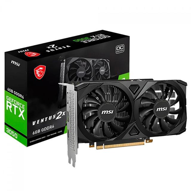 Placa de Vídeo MSI RTX 3050 Ventus 2X OC, 6GB RAM, GDDR6, 96 Bits - 912-V812-016