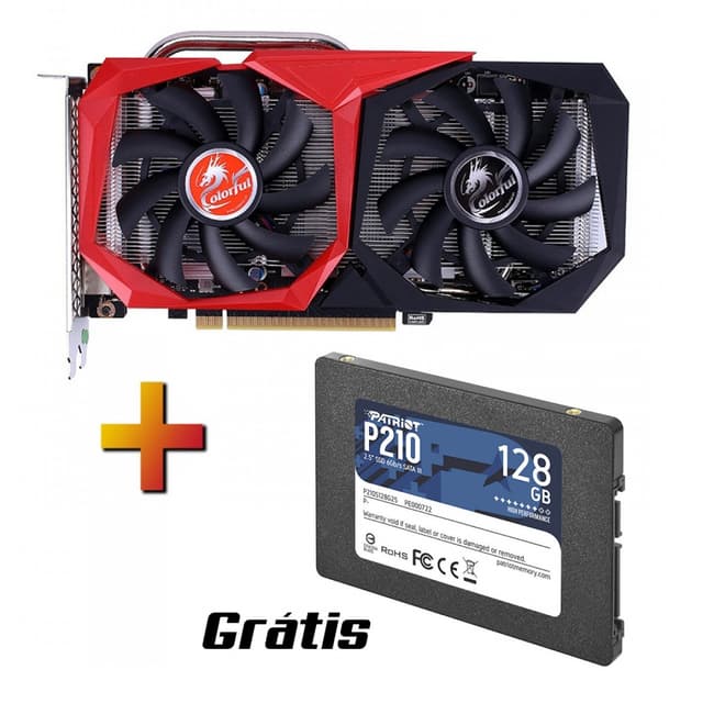Placa De Vídeo Colorful GeForce RTX 2060 NB, 6GB + Grátis: SSD Patriot P210 128GB