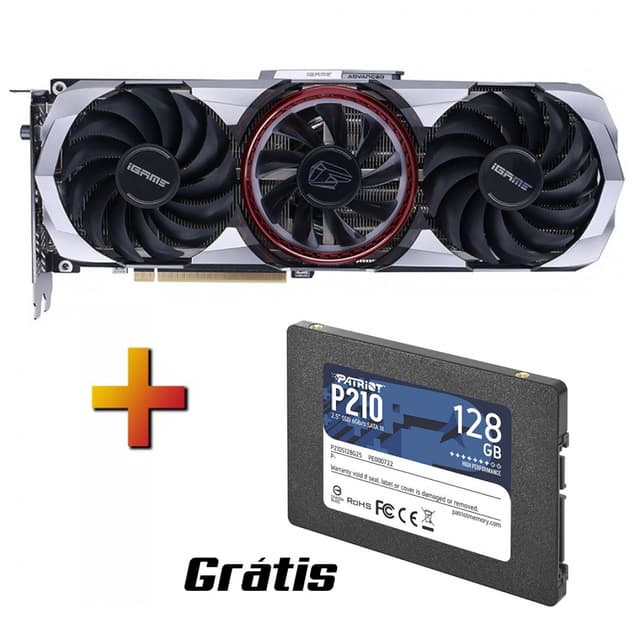 Placa De Vídeo Colorful IGame RTX 3060 Advanced OC, 12GB + Grátis: SSD Patriot P210
