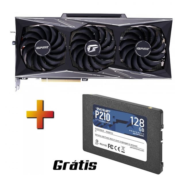 Placa De Vídeo IGame GeForce RTX 3070 Ti Vulcan OC-V, 8GB + Grátis: SSD Patriot P210