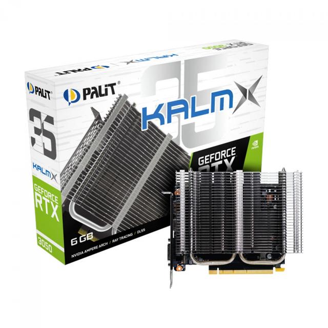 Placa De Vídeo Palit GeForce RTX 3050 KalmX, 6GB, GDDR6, DLSS, Ray Tracing, NE63050018JE-1070H