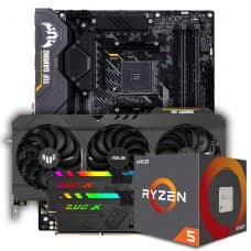 KIT UPGRADE ASUS TUF GAMING RADEON RX 6700 XT OC + AMD RYZEN 5 5600X + ASUS TUF GAMING X570-PLUS + MEMÓR