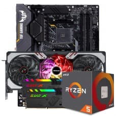 KIT UPGRADE ASROCK RADEON RX 6700 XT PHANTOM GAMING D OC + AMD RYZEN 5 5600X + ASUS TUF GAMING X570-PLUS