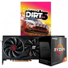 KIT UPGRADE POWERCOLOR RADEON RX 6800 RED DRAGON + AMD RYZEN 9 5900X + BRINDE JOGO DIRT 5