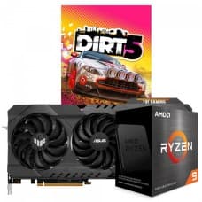 KIT UPGRADE ASUS TUF GAMING RADEON RX 6800 XT OC + AMD RYZEN 9 5900X + BRINDE JOGO DIRT 5
