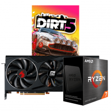 KIT UPGRADE POWERCOLOR RADEON RX 6800 RED DRAGON + AMD RYZEN 7 5800X + BRINDE JOGO DIRT 5