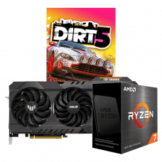 KIT UPGRADE ASUS TUF GAMING RADEON RX 6800 XT + AMD RYZEN 7 5800X + BRINDE JOGO DIRT 5