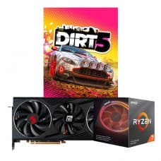 KIT UPGRADE POWERCOLOR RADEON RX 6800 RED DRAGON + AMD RYZEN 7 3700X + BRINDE JOGO DIRT 5