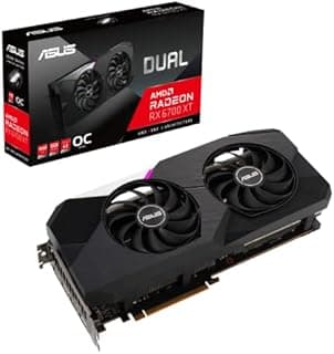 ASUS Placa de vídeo para jogos Dual AMD Radeon RX 6700 XT OC Edition 12 GB GDDR6 (AMD RDNA 2, PCIe 4.0, 12 GB de memória GDDR6, HDMI 2.1, DisplayPort 1.4a, design de ventilador axial, tecnologia 0dB) 