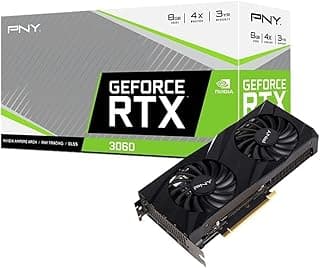 Placa de Vídeo PNY RTX 3060 8GB GDDR6 128Bits Dual Fan Verto - VCG30608DFBPB1 