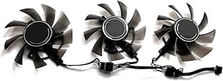 VAHOOO NOVO 75MM 4PIN T128015SH RX 5600 XT GPU Fan, compatível para ASROCK Radeon RX 5600 XT Phantom Gaming D3 ventilador de refrigeração da placa gráfica glorious (Color : Fan-ABC) 