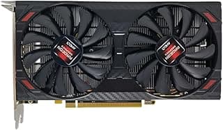 RX5500XT 8GB Placa Gráfica para Jogos, GDDR6 Placa Gráfica de Secretária com Ventilador de Arrefecimento Duplo, Relógio GPU 1717MHz Relógio de Memória de 1750MHz (RX5500XT 8G DDR6) 