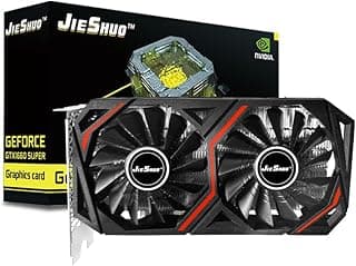 JIESHUO GeForce GTX 1660 Super Gaming 6G GDDR6 Interface de tela DP+HDMI+DVI, ventilador duplo placa geforce 1660 Super 