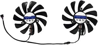 LINGFE Compatível para Seu RX 580 XFX RX580 590 GPU VGA Fan alternativo de refrigeração de refrigeração compatível com Seu XFX RX 580 Práticas de vídeo gráficas como substituição joyous 