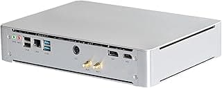 HUNSN 8K Mini PC, Small Server, Gaming Computer, Intel XEON D-1581, Windows 11 or Linux Ubuntu, BM28, AMD Radeon RX 6400 4G Graphic, Wi-Fi 6, BT 5.2, DP1.4a, HDMI2.1, 64G RAM, 2TB NVME SSD 