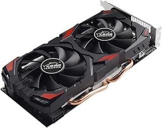 ERYUE RX580 Placa Gráfica de Jogos 8GB/GDDR5/256bit Memória 1257/1340MHz Core Frequency 2 Cooling Fans Design 3*DP+HDPorts 