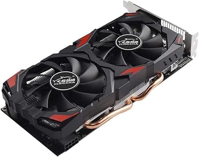 mewmewcat RX580 Gaming Graphics Card 8GB/GDDR5/256bit Memória 1257/1340MHz Core Frequency 2 Cooling Fans Design 3*DP+HDPorts,placa de vídeo