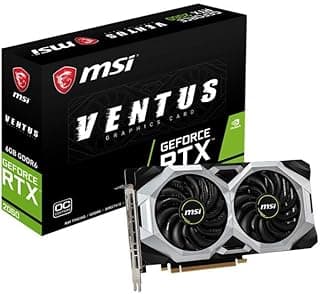 MSI Placa gráfica Gaming GeForce RTX 2060 6GB GDRR6 192-bit HDMI/DP Ray Tracing Turing Architecture VR Ready (RTX 2060 Ventus 6G OC) 