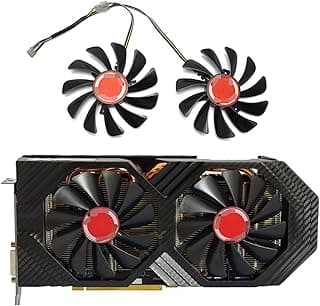 LINGFE 2pcs / set 9 5mm fdc10u12s9-c cf1010u12s cf9010h12s xfx rx580 gpu Fan refrigerador compatível para Seu RX 590 580 570 Refrigeração da placa gráfica. joyous 