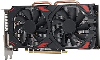 Placa Gráfica para Jogos RX 580 8GB 256BIT Com Ventiladores Duplos, Plug and Play para PCs Desktop, Eficiente e Silenciosa, Fácil de Instalar (580 8G D5) 