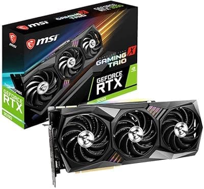 MSI Placa gráfica Gaming GeForce RTX 3090 24GB GDRR6X 384-Bit HDMI/DP Nvlink Tri-Frozr 2 Ampere Architecture OC (RTX 3090 GAMING X TRIO 24G) 