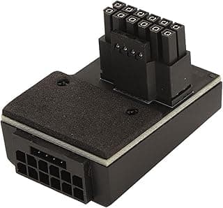 Adaptador 12VHPWR Em ângulo de 180 Graus, Conector de Alimentação GPU de Alumínio ATX 3.0 de 16 Pinos, Adaptador de Alimentação Pcie5.0 de 600 W para Placa Gráfica RTX 4090, 