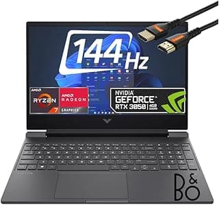 Newest HP Victus 15.6" FHD IPS Gaming Laptop - AMD Ryzen 7 5800H - GeForce RTX 3050 Ti - 144Hz 1080p - Windows 11 WiFi 6E w/HDMI (32GB RAM | 1TB PCIe SSD) 