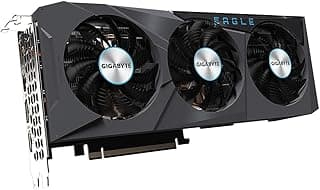 Gigabyte Placa gráfica GeForce RTX 3070 Ti Eagle OC 8G, sistema de resfriamento WINDFORCE 3X, placa de vídeo 8GB 256-bit GDDR6X, GV-N307TEAGLE OC-8GD 