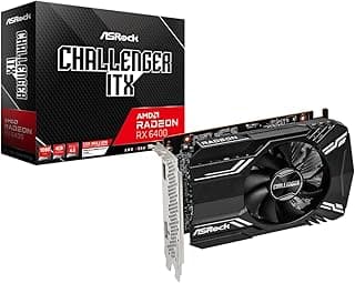 ASRock Placa de vídeo RX6400 CLI 4G AMD Radeon RX 6400 Challenger ITX 4GB 