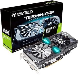 MAXSUN Placa de vídeo para jogos Nvidia GeForce GTX 1660 Super Terminator GPU com 6 GB GDDR6, porta de exibição, HDMI, DVI, sistema de resfriamento de ventilador duplo, iluminação RGB 
