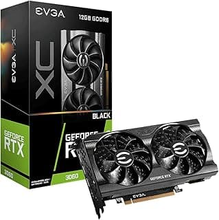 EVGA GeForce RTX 3060 XC Black Gaming, 12G-P5-3655-KR, 12GB GDDR6, Ventilador duplo 