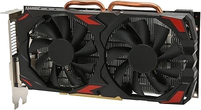 Placa gráfica para jogos RX 580, Dual Fan 256bit 8GB GDDR5, resolução 4K de saída de 60Hz, 16 placas gráficas para jogos PCI Express 3.0 para Home Office 