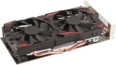 DAUERHAFT Placa de vídeo RX 580, suporte para bom desempenho 8K para PC 
