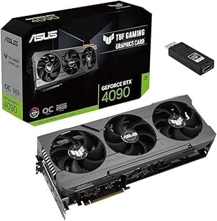 ASUS Placa gráfica TUF RTX 4090 OC (PCIe 4.0, 24GB 384Bit GDRR6X, HDMI 2.1a, DP 1.4a, ARGB), com SPS x Dino DP para conversor HDMI 