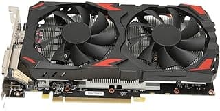 Placa gráfica RX 580, 8GB GDDR5 256bit PCI E PC Placa gráfica de vídeo para jogos com chip de processador de fluxo 2048, DP HDMI DVI AMD VR Ready Placa gráfica, suporte 8K, 2 ventoinhas de refrigeraçã 