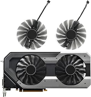 LINGFE 9 5mm gaa8s2u 0,45A GTX1070 Ti GPU Cartão Cooler compatível com Palit GTX 1070 Ti Super JetStream Graphics Card Fan Substituição joyous (Blade Color : 2pcs) 