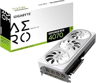 Gigabyte Placa gráfica GeForce RTX 4070 AERO OC 12G, 3 ventiladores WINDFORCE, placa de vídeo 12GB 192-bit GDDR6X, GV-N4070AERO OC-12GD 