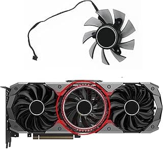 LINGFE 3pcs 75mm 85mm 4pin DC 12V RTX2060 FAN GPU Compatível para o Geforce colorido RTX 2060/2070/2080/2080 Ti/GTX 166 0ti/1660 fãs de cartão de vídeo joyous (Blade Color : Intermediate) 