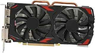 Placa Gráfica RX 580, Placa Gráfica para Jogos de 8 GB GDDR5 256 Bits, Suporte 8K 2 Ventiladores de Resfriamento, Placa Gráfica para Jogos 16 PCI Express 3.0 para Home Office 