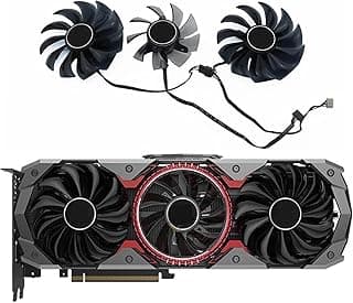 LINGFE 3pcs 75mm 85mm 4pin DC 12V RTX2060 FAN GPU Compatível para o Geforce colorido RTX 2060/2070/2080/2080 Ti/GTX 166 0ti/1660 fãs de cartão de vídeo joyous (Blade Color : 3pcs) 