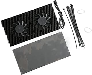 Radiador de Memória de Placa Traseira GPU para Placas Gráficas RTX 3090 3080 3070, Interface com Ventilador Duplo de 4Pinos, Dissipação Rápida de Calor, Refrigerador de Dissipador de Calor de Alumínio 