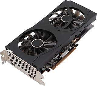 4G/64bit/GDDR6 RX 6500 XT-4GD6 GA Placa gráfica para jogos Frequência de núcleo de 2610-2815MHz Ventiladores duplos Dissipação rápida de calor, PCIE4.0, DP1.4a, HDMI2.1, Ray Tracing 