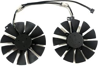 LINGFE 2pcs/set FDC10U12S9-C GTX 1070/1060 GPU dual Video Cooler Fan Compatível para Asus GeForce EX-GTX1070 EX-GTX1060 Carta de gráficos resfriamento joyous (Blade Color : 1 Set FDC10U12S9-C) 