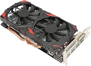 Placa Gráfica RX 580, Placas Gráficas de Ventilador Duplo, 8GB GDDR5 256bit Placa Gráfica para Jogos Placas de Vídeo Placa Gráfica Externa para Jogos, PCI Express x16 3.0, HDMI 