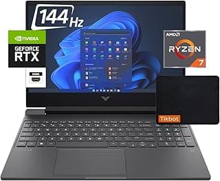 HP Victus 15.6" Gaming Laptop PC, NVIDIA GeForce RTX 3050 Ti, AMD Ryzen 7 5800H, Refined 1080p All-in-One Keyboard with Enlarged Touchpad, HD Webcam w/Mouse PAD (32GB RAM | 1TB PCIe SSD) 