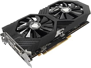 RX 590 Graphics Card, 8GB GDDR5 256bit Computer Graphics Card Com Dual Fans 1460 8000MHz, PCI Express 3.0 Gaming Graphics Card, DVI HDMI DP Ports 