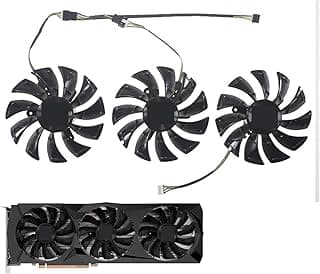 LINGFE 8 7mm RTX2080 2080 Ti Fan de refrigeração da placa gráfica GA92S2U DC12V 0.46A 4PIN Compatível para ZOTAC GeForce RTX 2080 Ti Amp Fã joyous (Blade Color : 3PCS SET) 